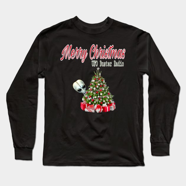 UFO Buster RadIo Christmas Tree 2018 Long Sleeve T-Shirt by UFOBusterRadio42